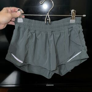 Green Lululemon Hottie Hot shorts, size 6